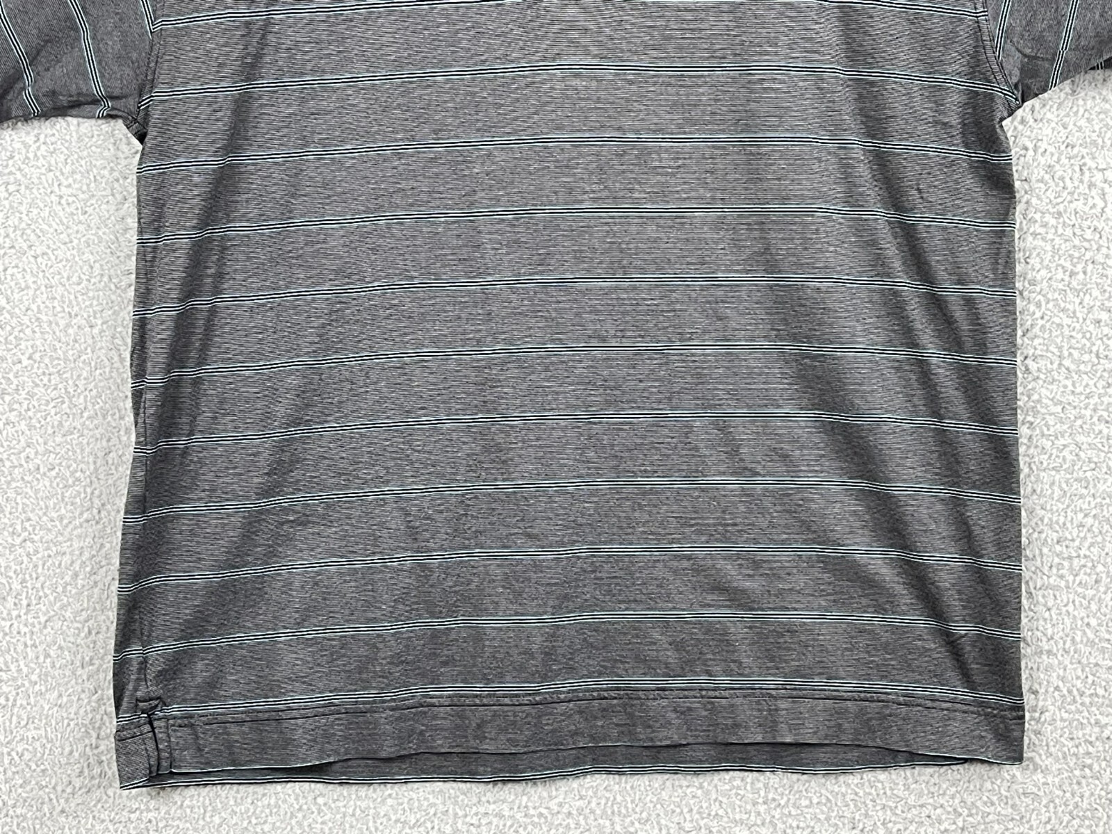 Cutter & Buck polo shirt adult large gray striped Angel Park Las Vegas logo