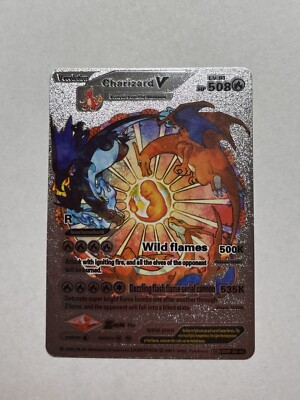 CHARIZARD V Silver Foil Fan Art Display Card, HP 508 NM | eBay