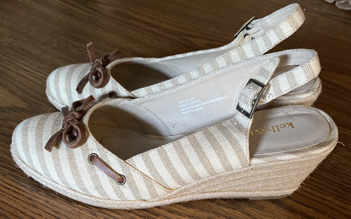 Cream color hotsell wedge shoes