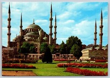 Postcard  Istanbul Turkey The Blue Mosque Sultan Ahmet Camii (1609-1616)