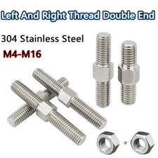 304 Stainless Steel M4-M16 Left And Right Thread Double End Screw Rod Nut Studs