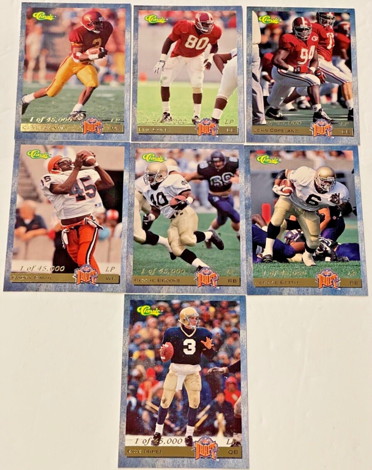 1993 Classic Gold Leaf Football Draft Picks Collection 1/45K Inserts You Pick 1
