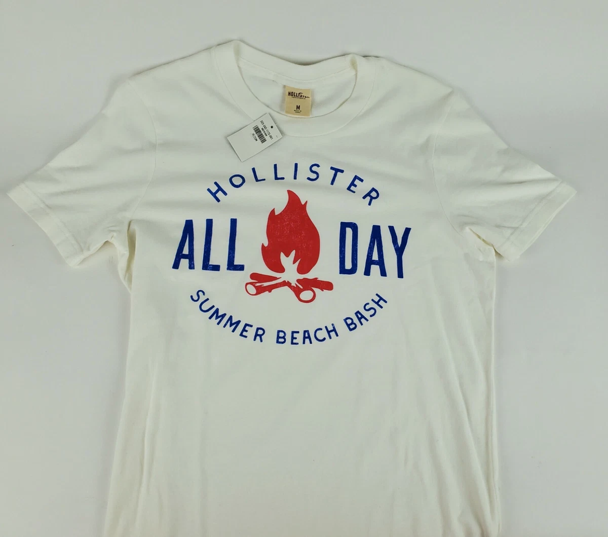 Hollister California All Day Summer Beach Bash T-Shirt Men's Size Medium  NWT!!