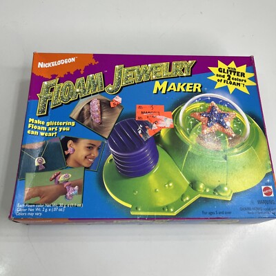 New Nickelodeon Floam Jewelry Maker Vintage 1990s Nick For Kids Floam Foam Art