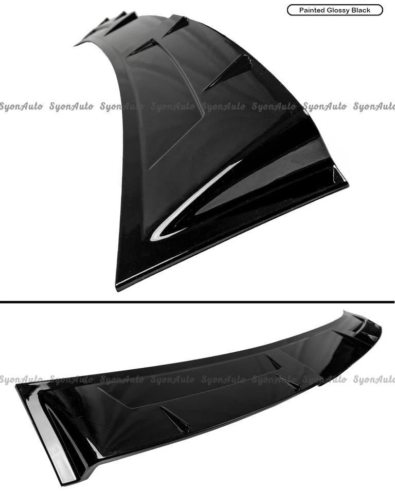 FOR 2020-2025 NISSAN SENTRA GLOSS BLACK V STYLE ROOF SPOILER VISOR SPLITTER WING - Image 3 of 4