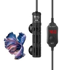 Submersible Aquarium Heater, 50W Fish Tank Heaters with LED Digital Temp Disp...