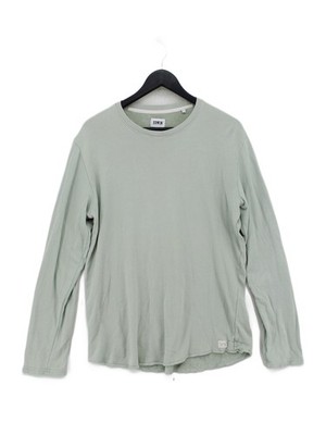 Edwin Herren T-Shirt M Grün 100% Baumwolle Basic