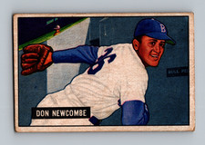 1951 Bowman #6 Don Newcombe LOW GRADE (MK reverse) Vintage Baseball Card