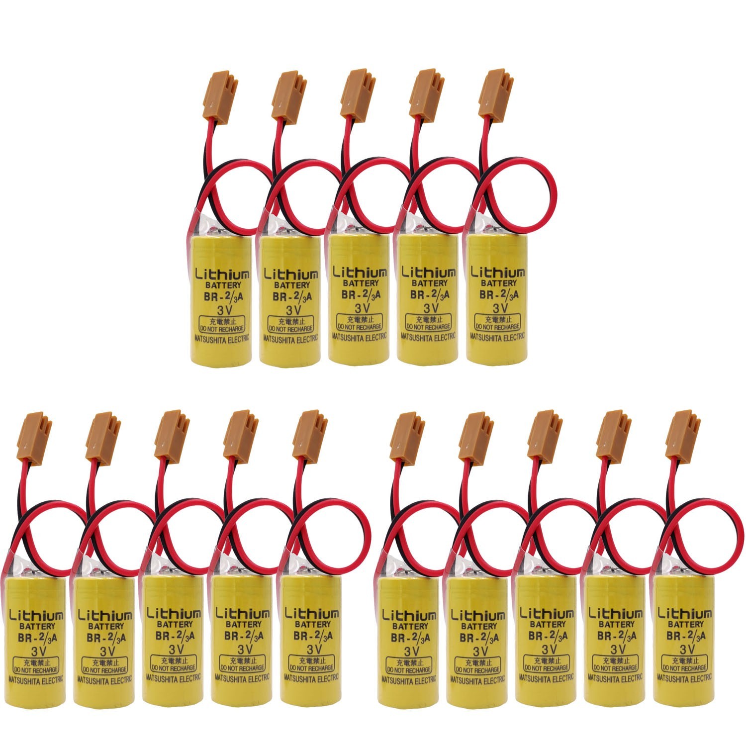 15x BR-2/3A 3V 1600mAh PLC Battery Replacement for FANUC A98L-0031-0006