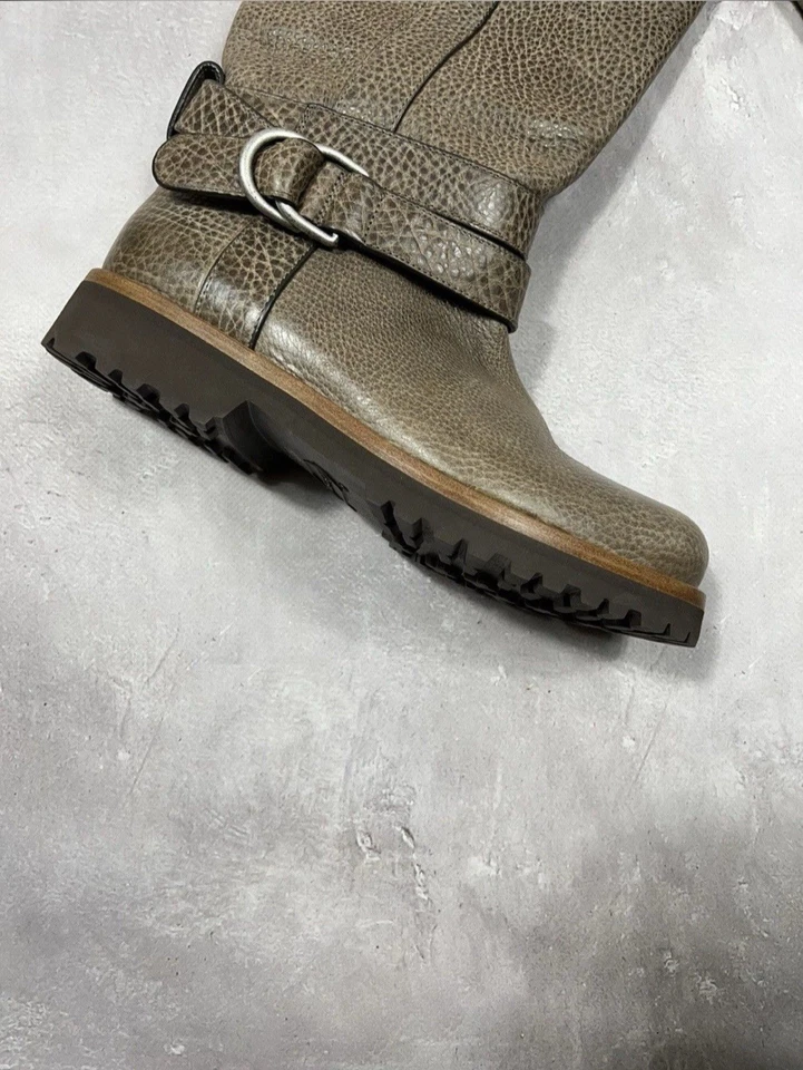 Botas de motociclista de cuero para mujer Brunello Cucinelli marrón EU 36 Foto 4 de 4