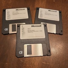 Microsoft MS-DOS 6.22 Plus Enhanced Tools 3.5 Floppy Disks 1-3