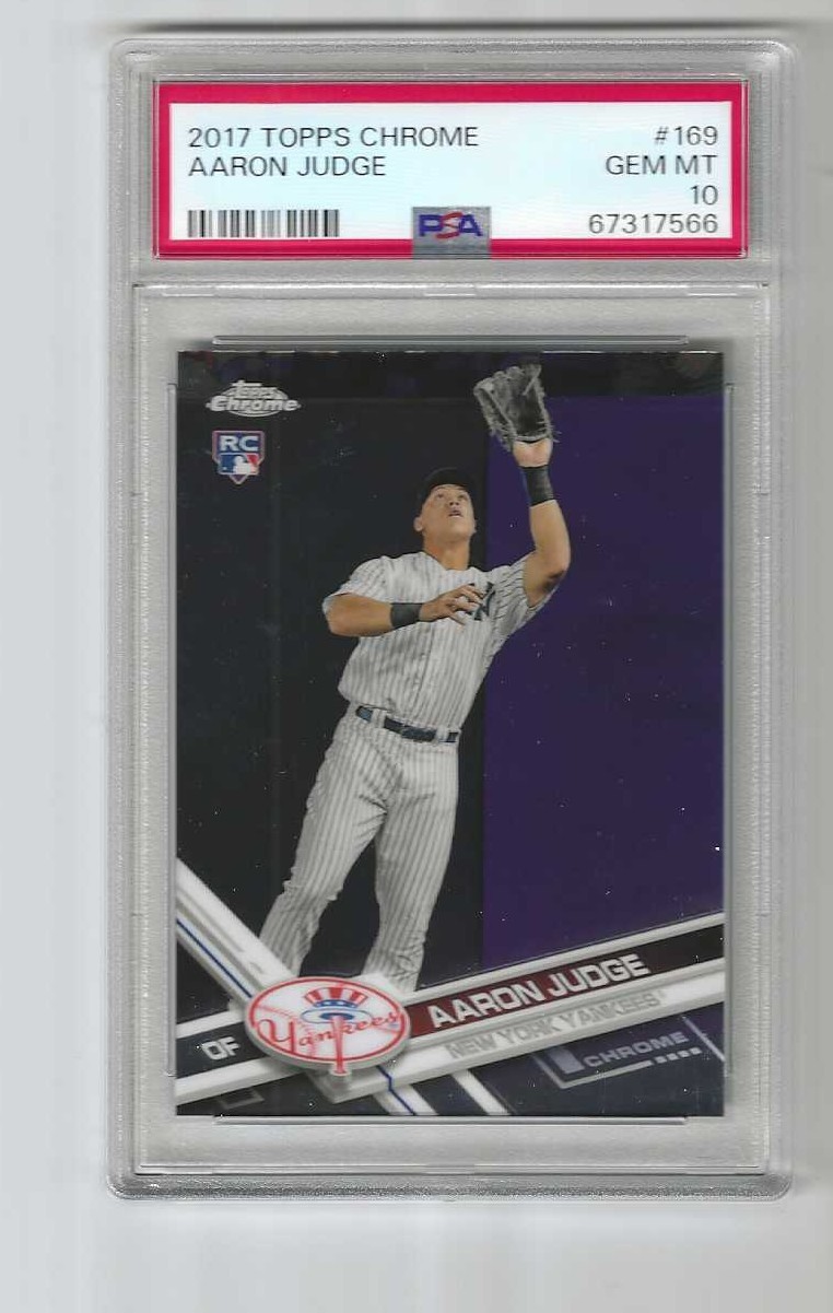 2017 Topps Chrome AARON JUDGE RC Rookie Card GEM MINT PSA 10 - Free Shipping