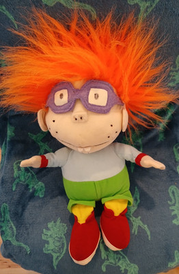 Vintage Rugrats Chuckie Finstar 1990er TV Stofftier Plüsch Puppe