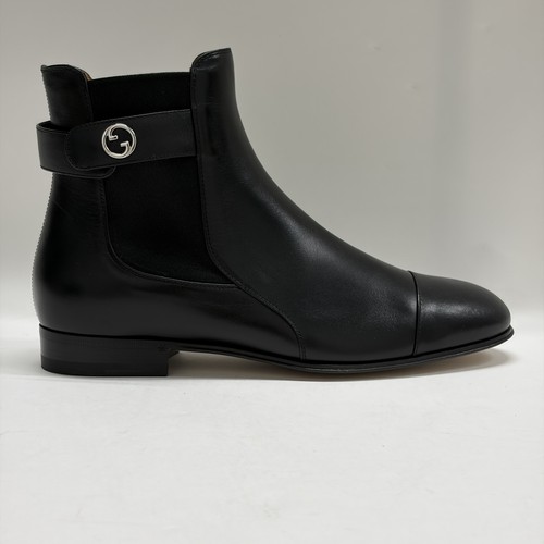 Gucci Blondie Ankle Boot Black 757777 06F80 1000 EU40.5 UK6.5