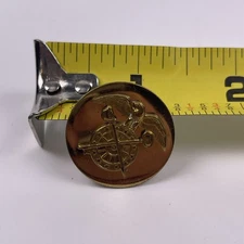U.S. Military Army Quartermaster Officer Collar Disc Insignia Type 2 Pin Clutch