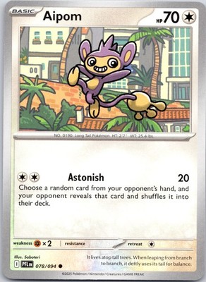 Aipom Common ME02: Phantasmal Flames 078/094 NM