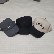 Nike & Coach Men's Adjustable Baseball Caps Lot Classic Solid Gray Black Beige