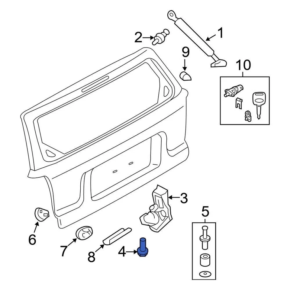 For Ford Mustang 2010-2014 Ford W705830S901 Front Door Latch Bolt - Изображение 4 из 4