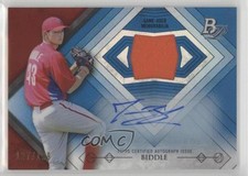 2014 Bowman Platinum Relics Blue Refractor 127/199 Jesse Biddle #AR-JBI Auto s3g