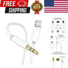 Apple MFi Certified iPhone Aux Cord, Lightning to 3.5 mm Headphone Jack Adapter
