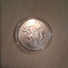 2012 Canada Brilliant Uncirculated Silver QEII Moose Five Dollar Coin!