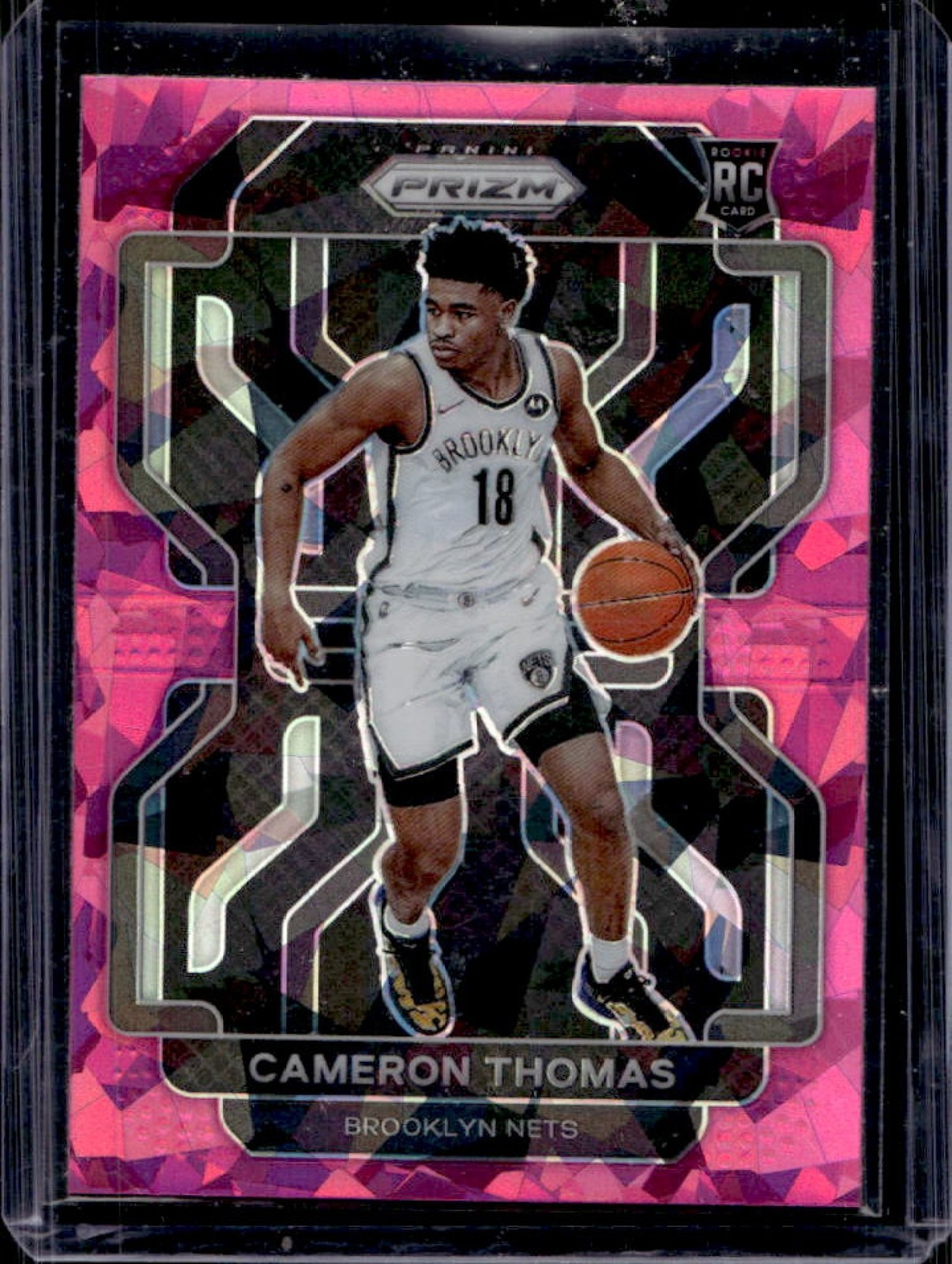 2021-22 Prizm Cameron Thomas RC Pink Ice Rookie #297 Nets