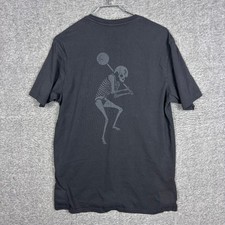 Camicia Sneaker Industries Uomo Media Nera Contrabbandiere Grafica Scheletro Tee