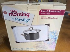 Image of Prestige Hard Anodized Non- Stick 24cm/5.7L Covered Stockpot. New