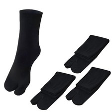 3 Pairs Japan Tabi Socks, Split 2 Toe Sandals Ninja Slipper Japanese Kimono B...