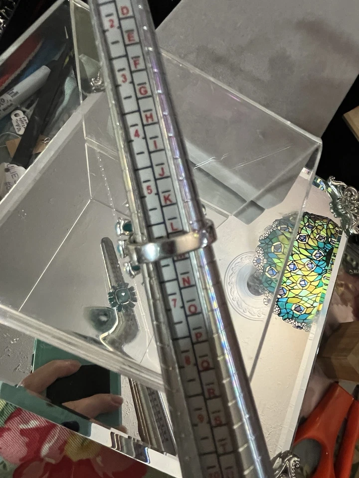 Sterling Silver Sleeping Beauty Turquoise Flower Ring QVC Statement SZ 6 - Image 4 of 4