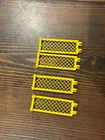4 Pieces of vintage playmobil yellow chain link fence farm