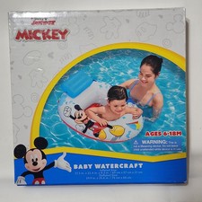 Disney Bestway Mickey Mouse Baby Watercraft Pool Float Ages 6-18M Inflatable