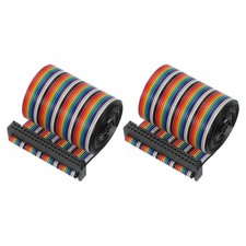 40 Pin IDC Connector Flat Ribbon Cable 2.54mm Pitch Length 1000mm Wide 50mm 2Pcs