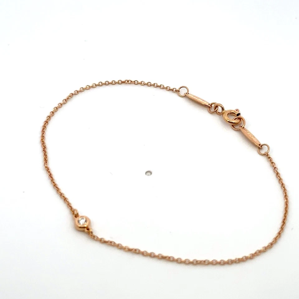 Brazalete Tiffany & Co. Oro Rosa 18K Diamante por Yarda Diamante Único 7" Foto 2 de 4