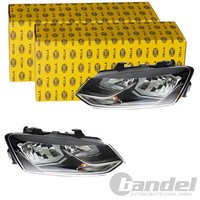 2X Hella FF Halogen Scheinwerfer Passend FüR VW Polo Links+Rechts