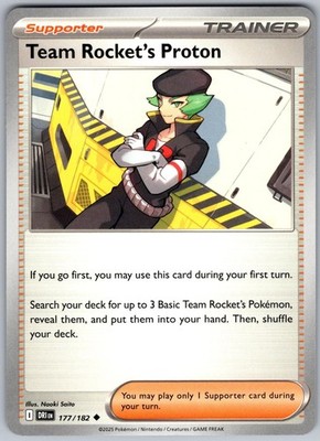 Team Rocket's Proton 177/182 Uncommon Destined Rivals Pokemon Near Mint