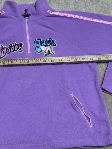 Y2K Bobby Jack Monkey Logo Bubble Gum Pink Full-Zip Sweatshirt Youth Girls Large - Picture 8 of 9