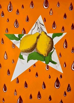 DAVID SALLE Original Lithografie handsigniert, Nr. 33/50 Lemon Twig Zitrone 2002