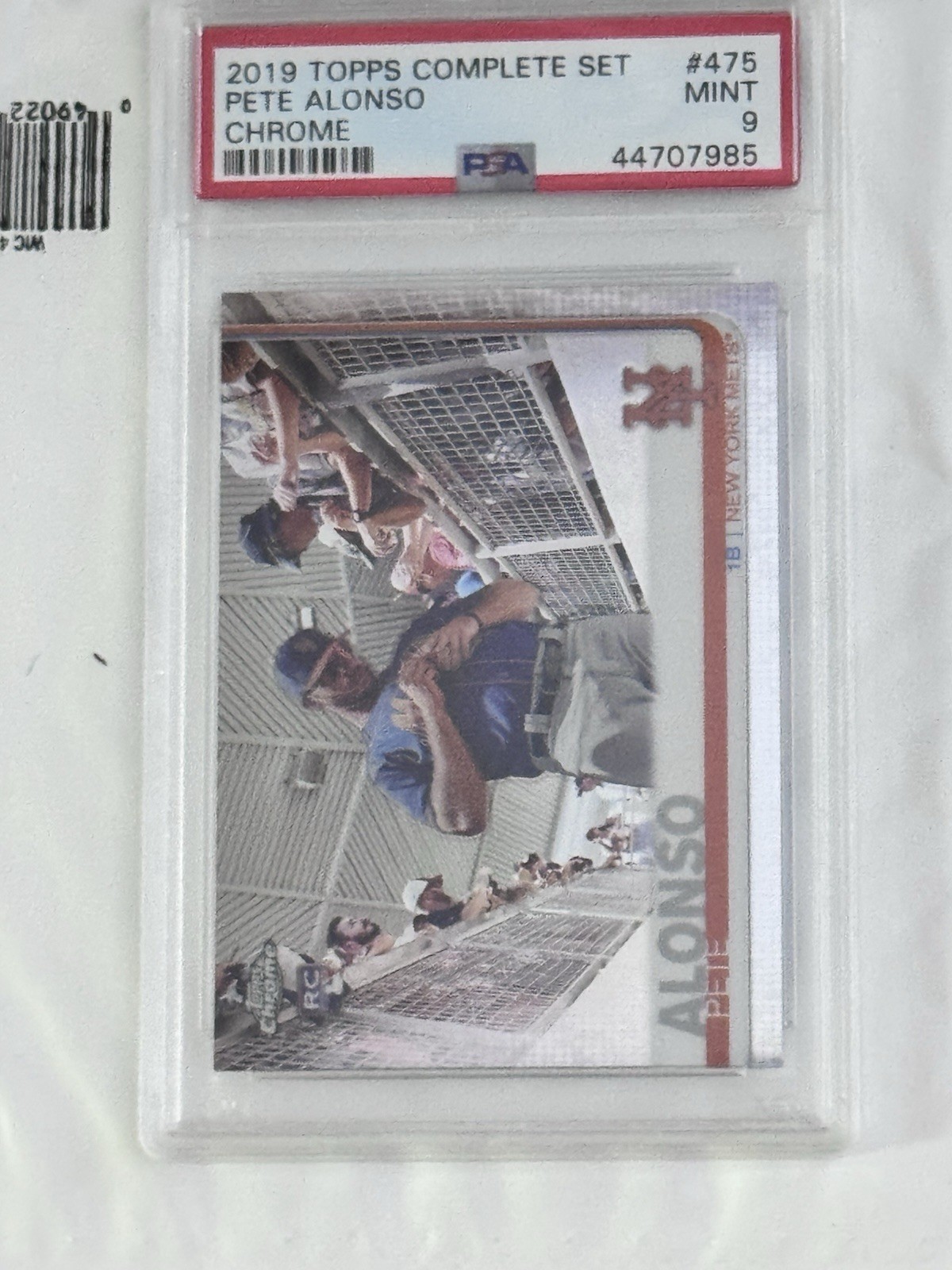 2019 Topps Complete Set Pete Alonso Chrome Rookie PSA 9 SP RC view 3