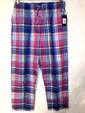 Polo Ralph Lauren Blue Multi Plaid Cotton Pajama Lounge Pants Men's XL NWT NEW
