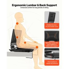 Stadium Seat, Folding Bleacher Chair with Back Support and Thick Cushion,