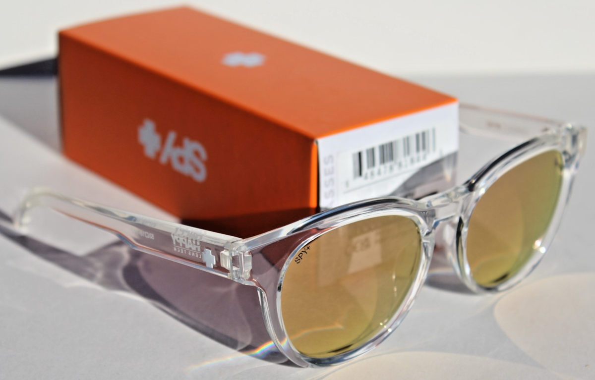 SPY OPTICS Cedros Sunglasses Crystal Clear/Happy Bronze Gold NEW