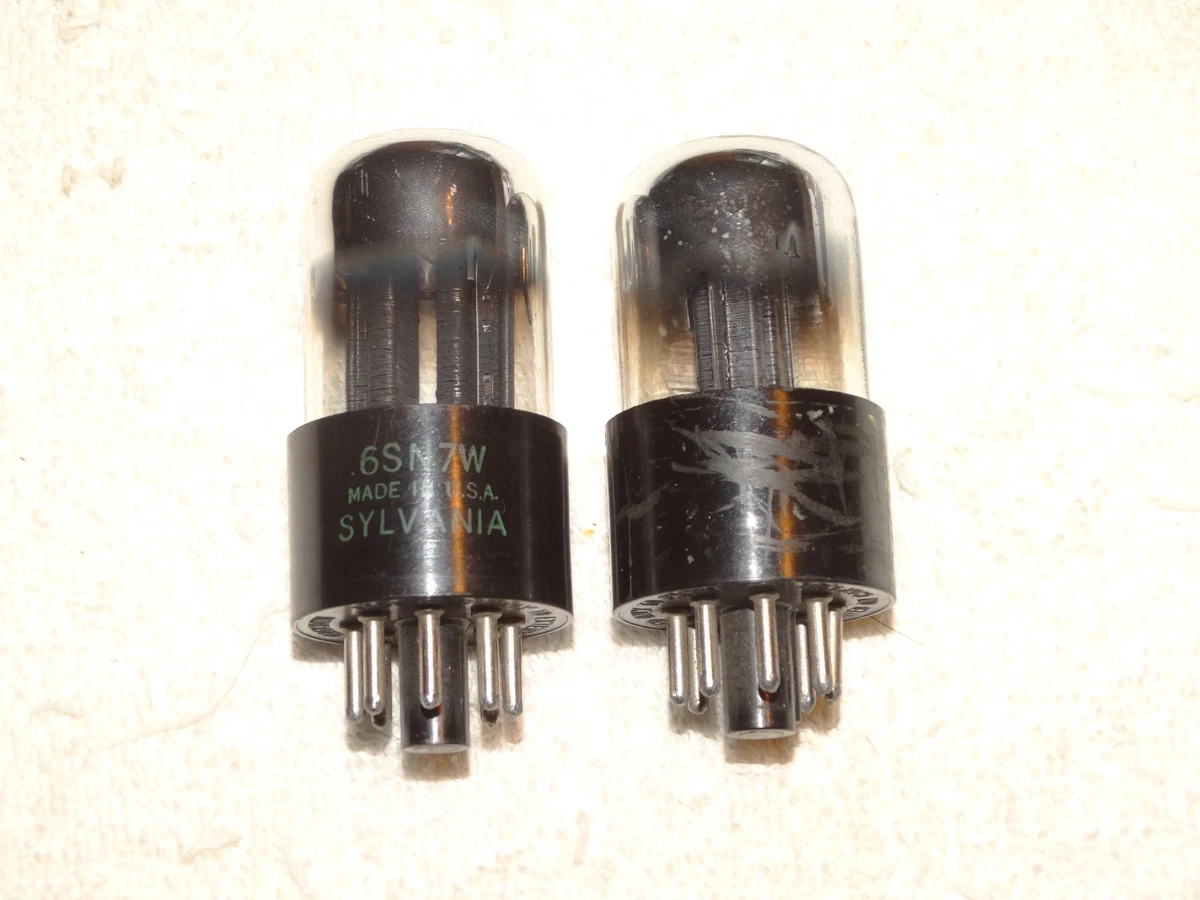 Paire De Tubes 6SN7GTA Sylvania – 3 Trous, T Chrome – NOS ?