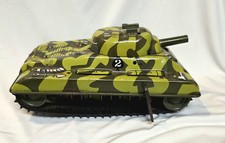 Marx Wind Up Tank Tin Lithograph Military Toy Working Army Tank USA Vintage