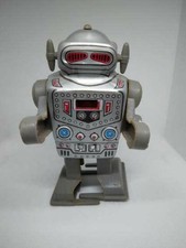 One Vintage Wind Up Robot 4of7  MTU 60-70s   Captain...  Korea Tin Litho slow 