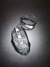 LED GAMING MOUSE Wired Plug  Play-Adjustable DPI-Thumb Rest-LED Light Up