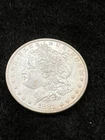 1881 Morgan Silver Dollar AU With Toning And Zebra Stripe On Rev / Free S/H