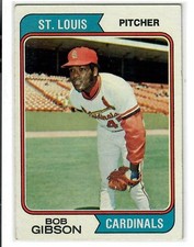 1974 Topps Baseball - Bob Gibson #350 - Hall of Fame Player - EX Condition