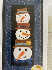 January Basin Banners Thru the Year KIT with Wools NIP Snowmen