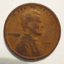 1909  P  VDB LINCOLN WHEAT CENT   FREE SHIPPING C1348